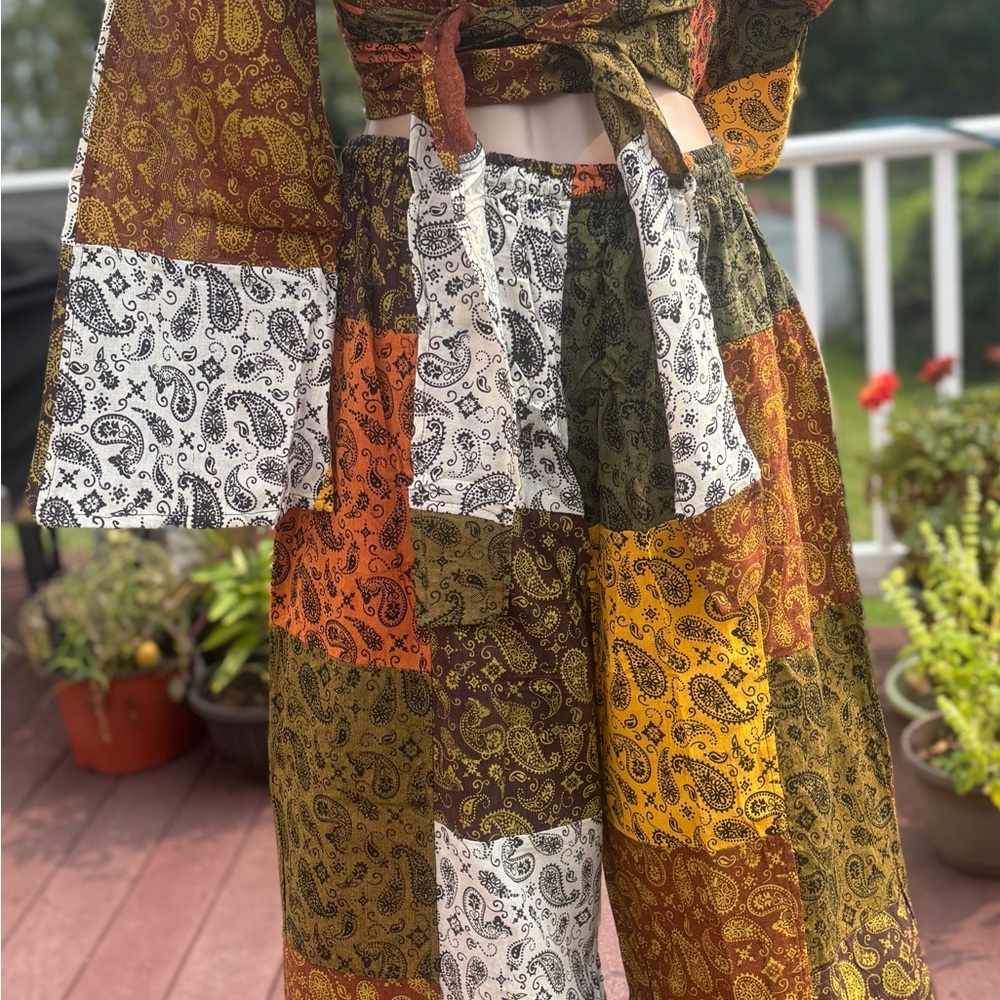 Bohemian Patchwork Two-Piece Set - image 7